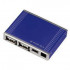 Hama USB 2.0 Hub Alu mini 1:4  Blau